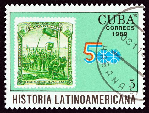 Cuba Circa 1989 Un Sello Impreso En Cuba Muestra El Salvador 1893