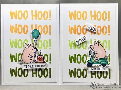 Woo Hoo Birthday Piggy Cards Nancys Nifty Notes