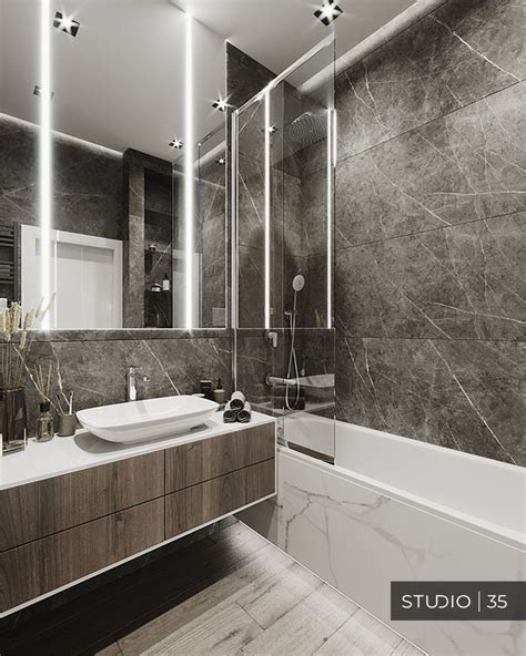 Ванная комната в ЖК "Новочеремушинская" | Декор ванной, Черные ванные ...