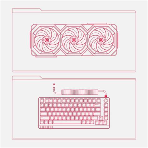 Electronic Vector Line Art - Illustrations of Electronic Devices