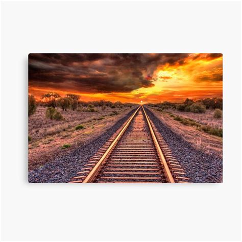 "Train track to sunset" by Chris Brunton | Redbubble