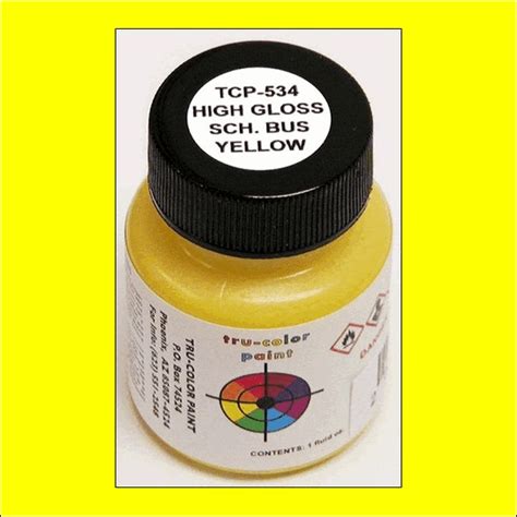 Glossy SCHOOL BUS YELLOW 1 Oz Bottle Airbrush Ready