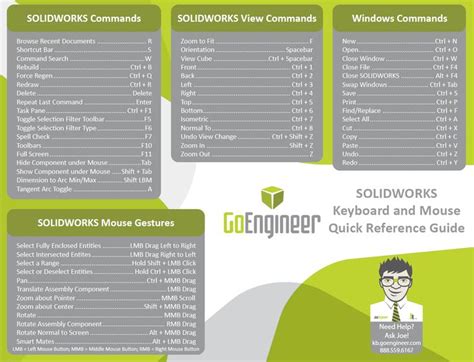 Shortcuts Goengineer Solidworks Solidworks Tutorial Keyboard