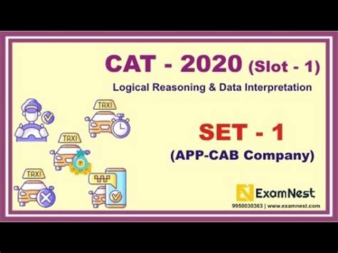 LRDI Set 1 CAT 2020 Slot 1 APP CAB Company YouTube