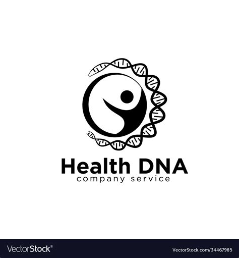 Dna Health Logo Designs For Wellness And Medical Vector Image