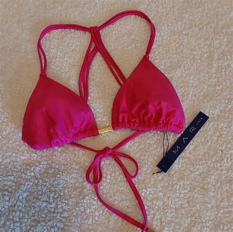 Vix Swim Nwt Mar By Vix Strappy Triangle Bikini Top Poshmark