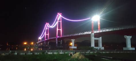 Dispar Kukar Percantik Jembatan Repo Repo Dengan Lampu Tematik