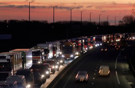 Miles Of Lorry Queues In Kent Again As Businesses Stockpile Before