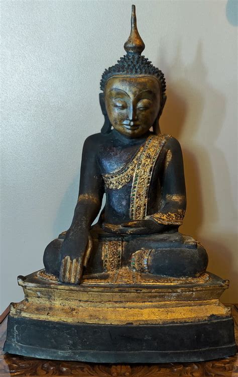 Exceptional 19th C Burmese Tai Yai Buddha Statue