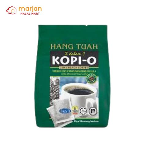 Hang Tuah Serbuk Kopi Campuran 2 Dalam 1 25g X 20 Uncang Hijau