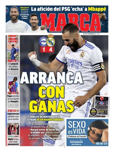 La Portada Del Diario Marca 15 08 2021