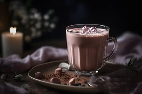 Premium Photo Hot Milk And Cocoa In Mug