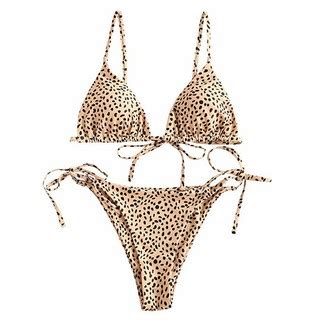 Jual Ladymiss Women S Sexy Dot Print Lace Up High Cut Leg Bikini Set