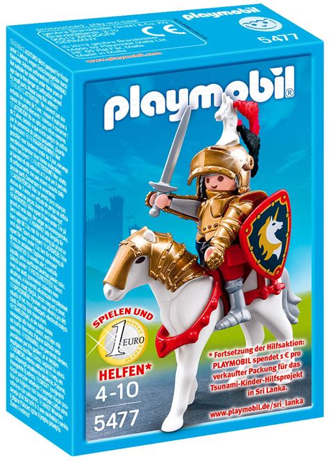 Playmobil Knights Pas Cher Chevalier D Or Et Son Cheval