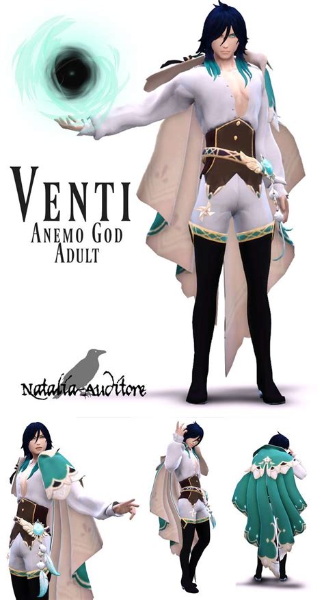 Venti Anemo God Natalia Auditore Sims 4 Challenges Sims Mods