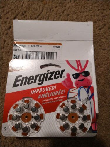 Energizer Hearing Aid Batteries Size 312 Brown Tab 16 Pack Ebay