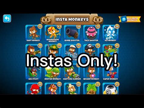 Can You Beat 100 Rounds With ONLY INSTA MONKEYS In Bloons TD 6 YouTube