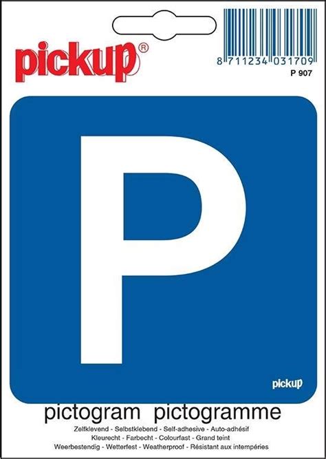 Pickup Pictogram 10x10 Cm Parkeren Bol