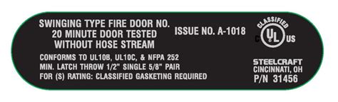 Decoded Thresholds And Gasketing For Fire Doors And Smoke Doors I