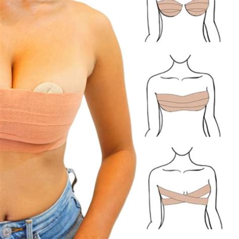 Jual All In One Set Body Tape By Boob Tape Nipple Cover Push Up Bra Tape Regular Nude Shopee