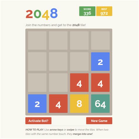 Play the 2048 Game Online - elgooG