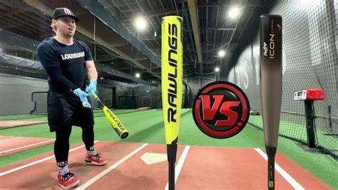 Rawlings GLOWSTICK Vs Rawlings ICON BBCOR Exit Velocity Test