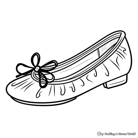 Ballet Shoe Coloring Page