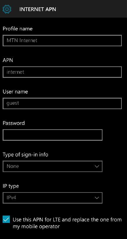 MTN South Africa APN Settings For Windows Phone 2023 4G 5G APN Settings