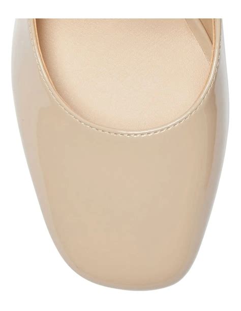 Sandler Roma Heeled Leather Shoes In Nude Patent Myer
