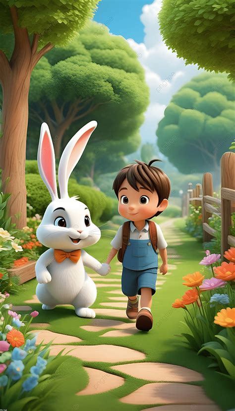 Cartoon Kids Walking Wallpaper Background Wallpaper Image For Free ...