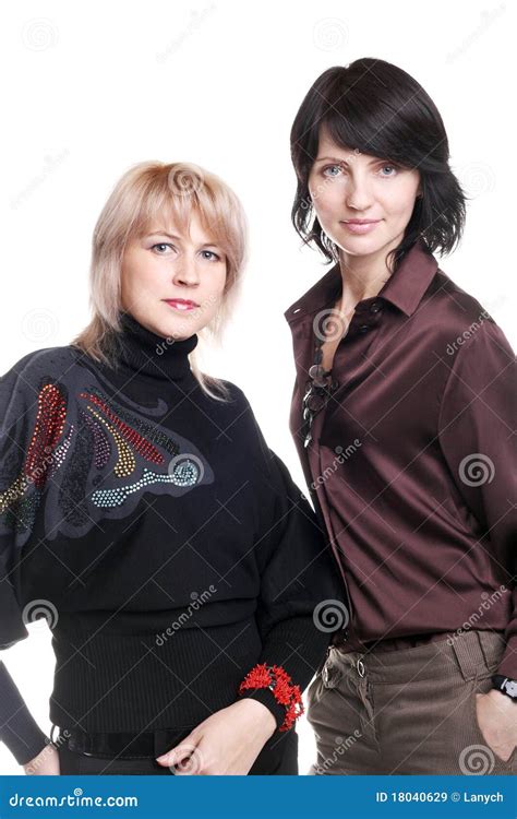 Blonde Y Brunette Imagen De Archivo Imagen De Muchacha