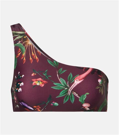 Goddess Printed Bikini Top In Multicoloured La Double J Mytheresa