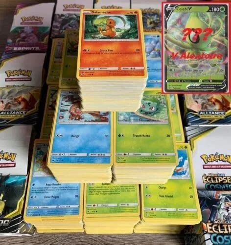 LOT DE 100 Cartes Pokémon différentes Neuves Rares Brillantes EUR 16