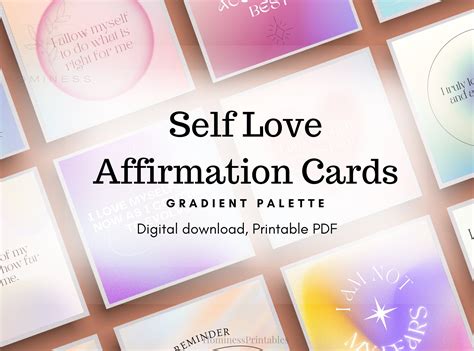 Self Love Affirmation Cards Printable. 21 Affirmation Cards - Etsy | Love affirmations, Self ...