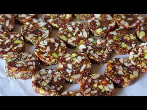 Khajur Burfi Recipe Khajur Dry Fruit Burfi Dates Roll Recipe YouTube