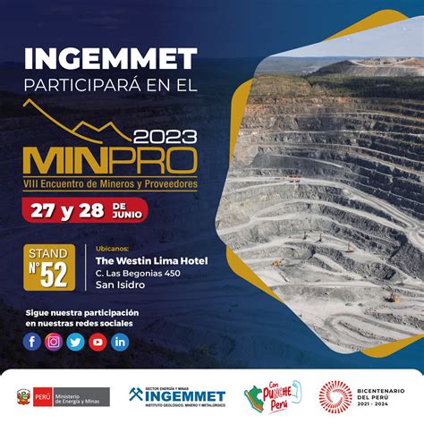 INGEMMET on Twitter Ingemmet estará presente en VIII Encuentro de