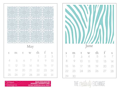 Desktop Calendar Printable - Calendar Templates