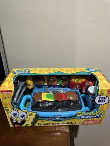 Nickelodeon Spongebob Krusty Krab Grill Set Playset W Sound Pieces