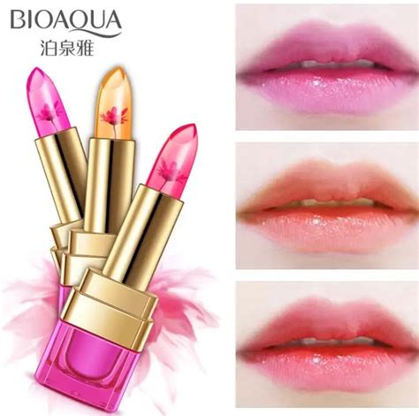 Waterproof Flower LipStick Flowers Transparent Color Changing Lipstick ...