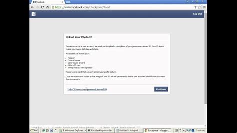 How To Upload Photo Id To Your Facebook Account Youtube