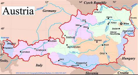 Austria Political Map •