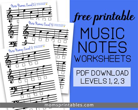 Free Printable Music Notes Sheet - Mom's Printables