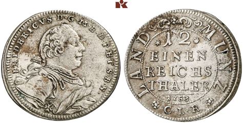 Friedrich 1735 1763 1 12 Taler Doppelgroschen 1753 Bayreuth 2 75