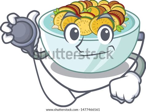 Doctor Ratatouille Cooked Mascot Pan Stock Vector Royalty Free