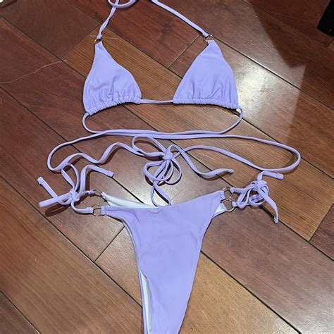 Purple Wrap Around Tie Bikini Depop