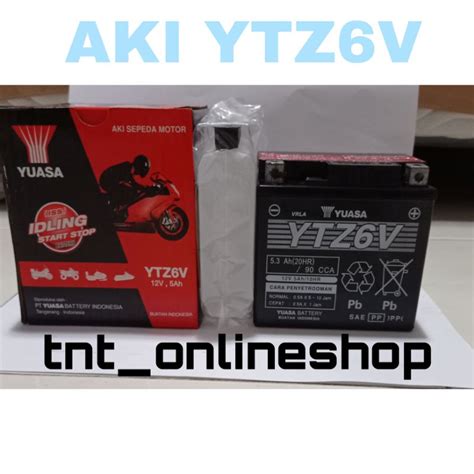 Jual AKI ACCU YUASA YTZ6V Shopee Indonesia