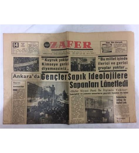 Zafer Gazetesi 14 Ocak 1962 Emekli Subaylar MBKni İtham Etti GZ73083