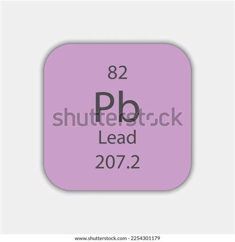 Lead Symbol Chemical Element Periodic Table Stock Vector Royalty Free