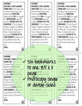 Catholic Prayer Bookmarks by ELA Teacher Toolbox | TpT