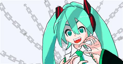 初音ミク100枚チャレンジ八重歯かわいい ミクさん八重歯 ゆきいちごホイップのイラスト Pixiv